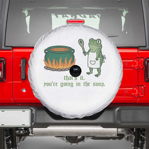 Funny Frog Spare Tire Cover Thats It You're Going In The Soup Weird Weirdcore Meme TS10 White Print Your Wear