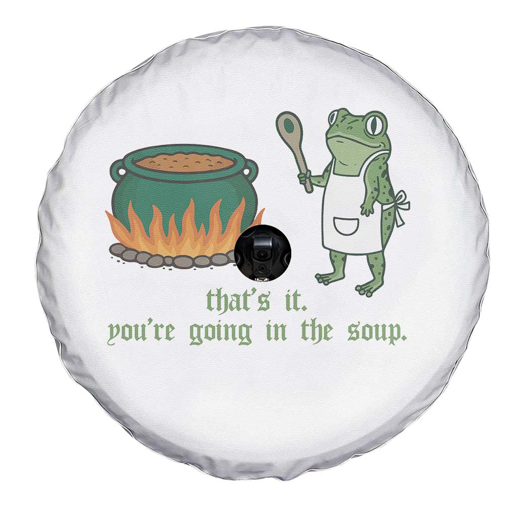 Funny Frog Spare Tire Cover Thats It You're Going In The Soup Weird Weirdcore Meme TS10 Print Your Wear