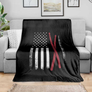 American Flag Drumsticks Throw Blanket USA Drummers Vintage Drum Sticks TS10 Print Your Wear