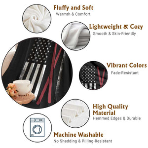 American Flag Drumsticks Throw Blanket USA Drummers Vintage Drum Sticks TS10 Print Your Wear