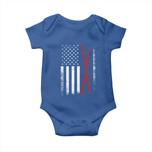American Flag Drumsticks Baby Onesie USA Drummers Vintage Drum Sticks TS10 Royal Blue Print Your Wear