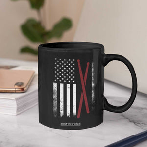 American Flag Drumsticks Coffee Mug USA Drummers Vintage Drum Sticks TS10 Print Your Wear