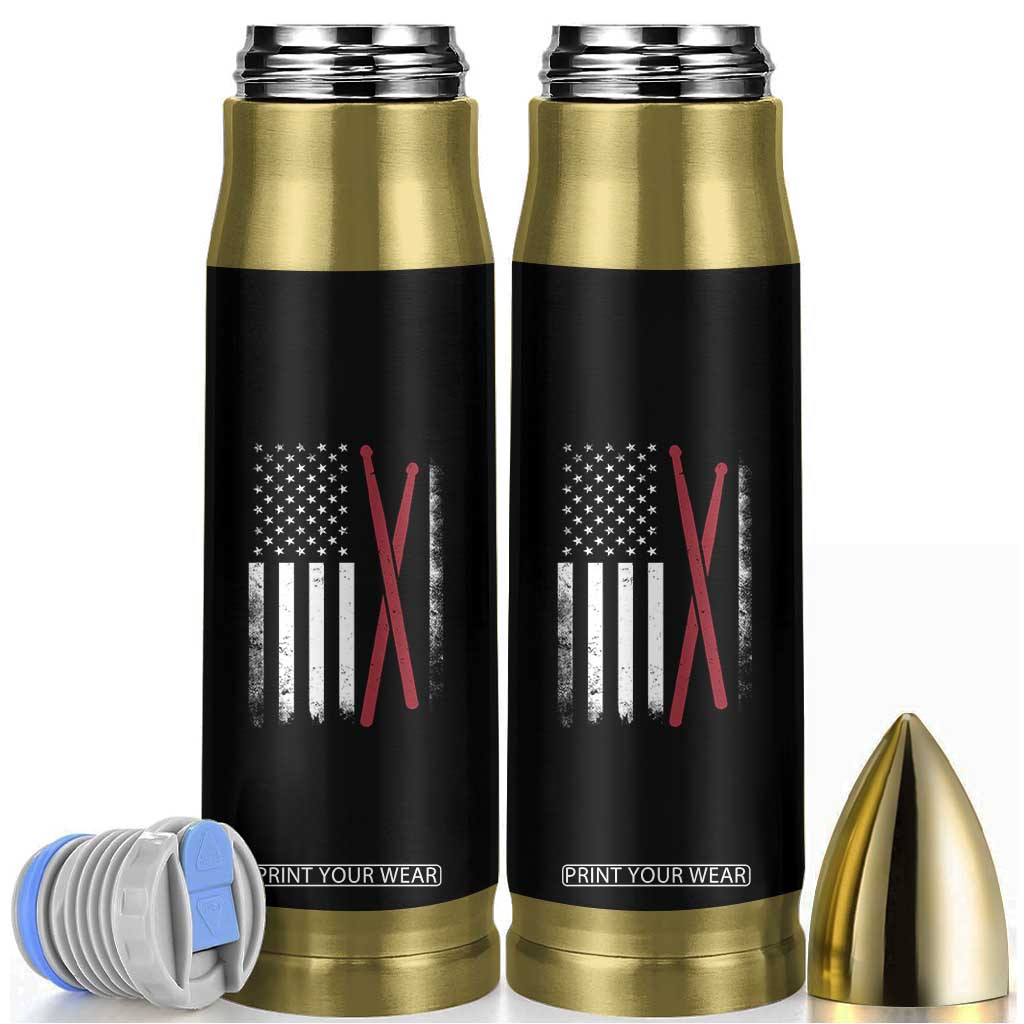 American Flag Drumsticks Bullet Tumbler USA Drummers Vintage Drum Sticks TS10 Black Print Your Wear