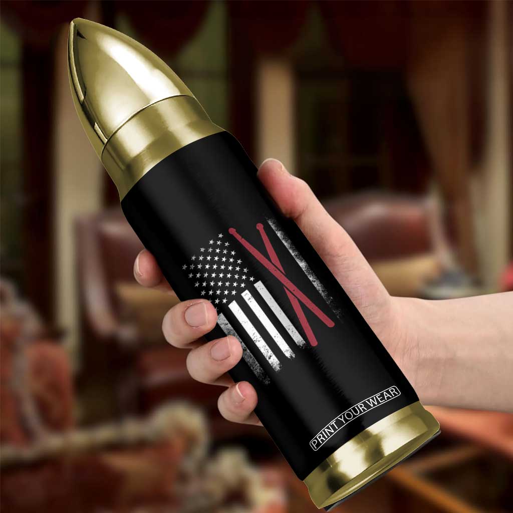 American Flag Drumsticks Bullet Tumbler USA Drummers Vintage Drum Sticks TS10 Print Your Wear