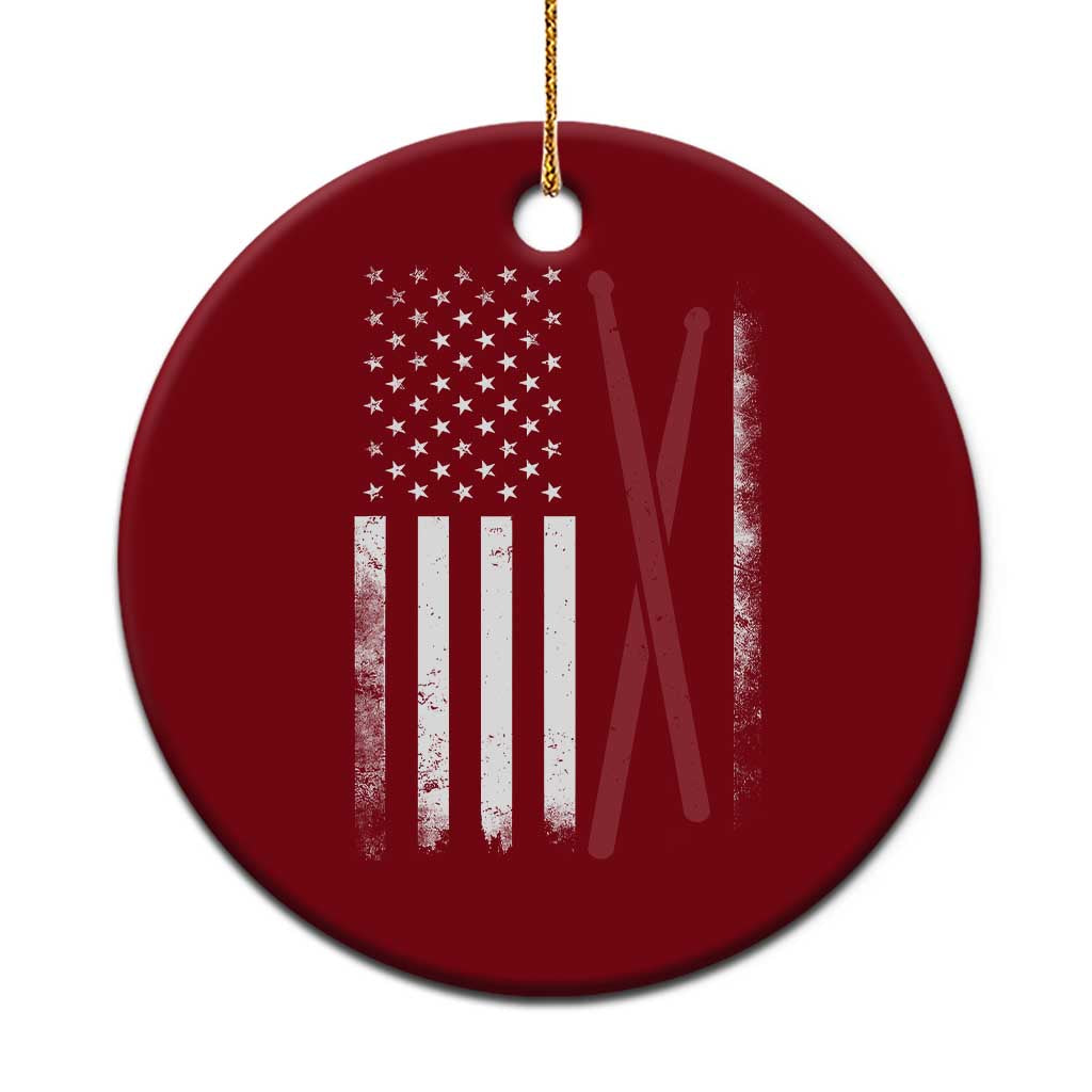 American Flag Drumsticks Ceramic Ornament USA Drummers Vintage Drum Sticks TS10 1pc Red Print Your Wear