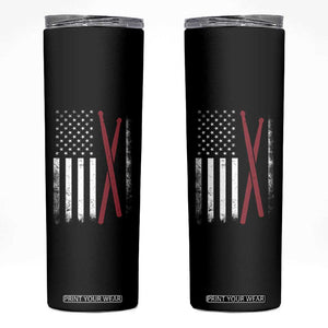 American Flag Drumsticks Skinny Tumbler USA Drummers Vintage Drum Sticks TS10 Black Print Your Wear