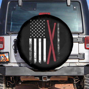 American Flag Drumsticks Spare Tire Cover USA Drummers Vintage Drum Sticks TS10 No hole Black Print Your Wear