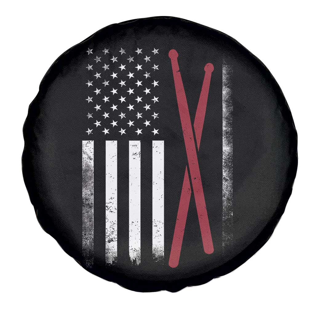American Flag Drumsticks Spare Tire Cover USA Drummers Vintage Drum Sticks TS10 Print Your Wear