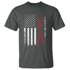 American Flag Drumsticks T Shirt USA Drummers Vintage Drum Sticks TS10 Dark Heather Print Your Wear