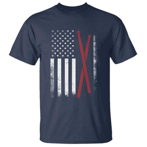 American Flag Drumsticks T Shirt USA Drummers Vintage Drum Sticks TS10 Navy Print Your Wear