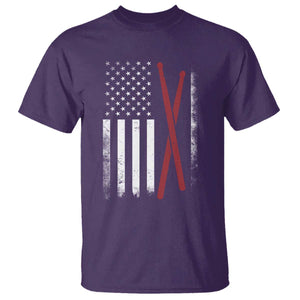 American Flag Drumsticks T Shirt USA Drummers Vintage Drum Sticks TS10 Purple Print Your Wear