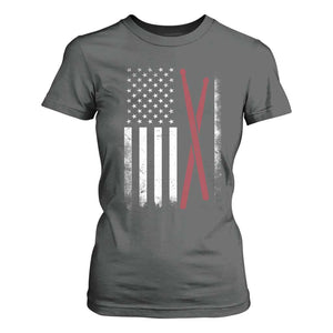 American Flag Drumsticks T Shirt For Women USA Drummers Vintage Drum Sticks TS10 Dark Heather Print Your Wear