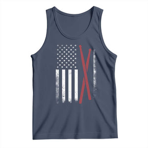American Flag Drumsticks Tank Top USA Drummers Vintage Drum Sticks TS10 Navy Print Your Wear