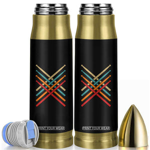Retro Vintage Drummer Bullet Tumbler 70s 80s Distressed Drum Sticks TS10 Black Print Your Wear