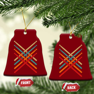 Retro Vintage Drummer Ceramic Ornament 70s 80s Distressed Drum Sticks TS10 Print Your Wear