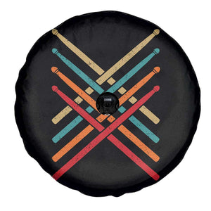Retro Vintage Drummer Spare Tire Cover 70s 80s Distressed Drum Sticks TS10 Print Your Wear