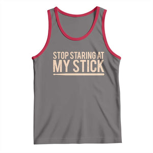 Funny Drumming Tank Top Stop Staring At My Stick Drummer TS10 Deep Heather Red Print Your Wear