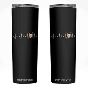 Drums Heartbeat Skinny Tumbler Drummer Percussionist Silhouette TS10 Black Print Your Wear
