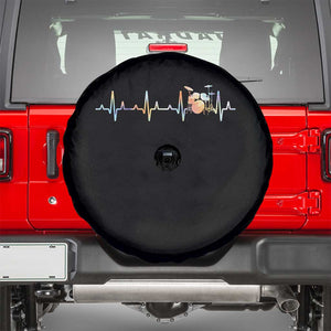 Drums Heartbeat Spare Tire Cover Drummer Percussionist Silhouette TS10 Black Print Your Wear