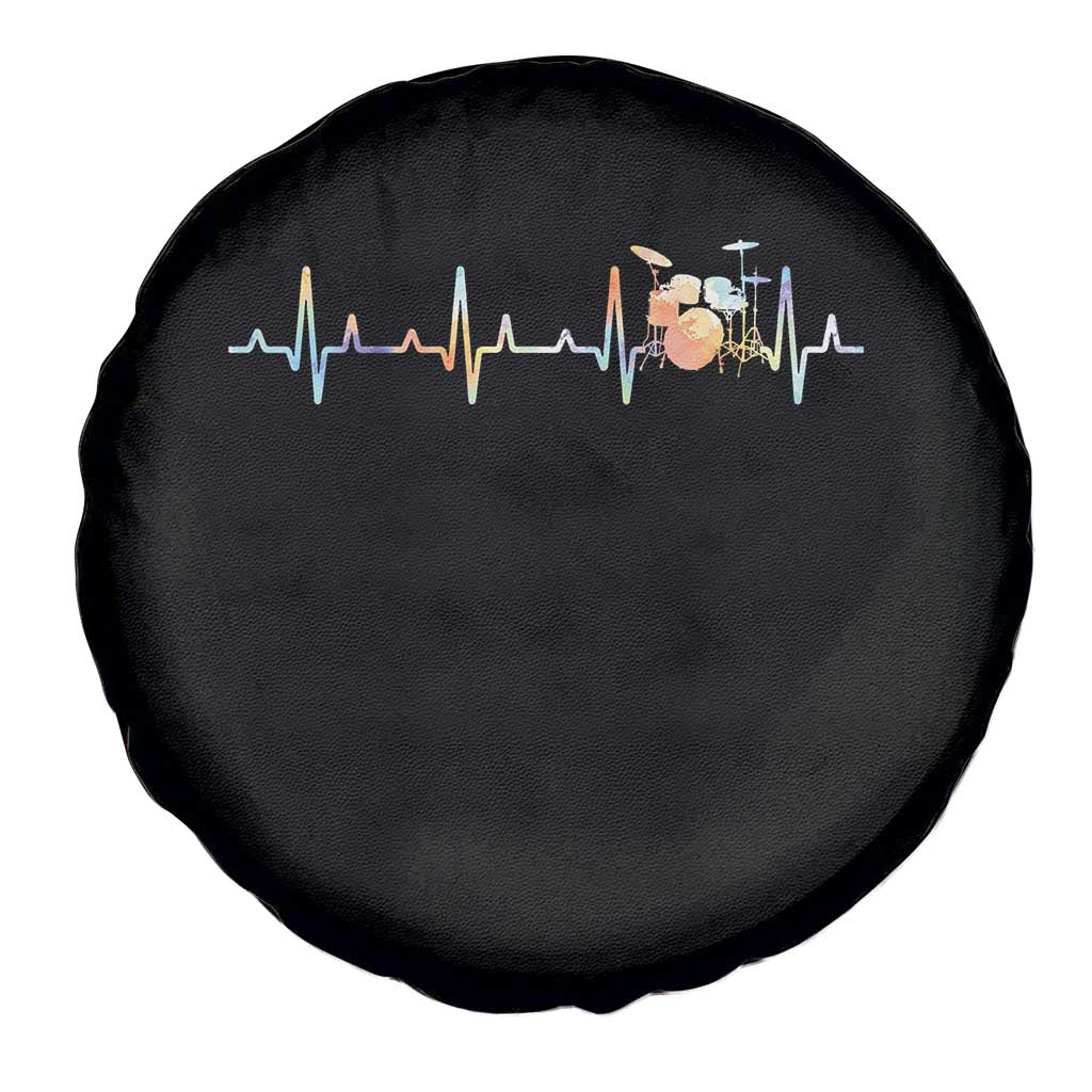 Drums Heartbeat Spare Tire Cover Drummer Percussionist Silhouette TS10 Print Your Wear