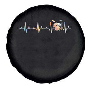 Drums Heartbeat Spare Tire Cover Drummer Percussionist Silhouette TS10 Print Your Wear