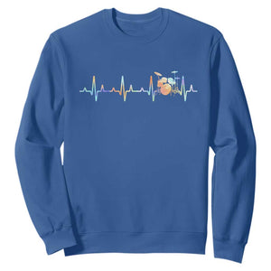 Drums Heartbeat Sweatshirt Drummer Percussionist Silhouette TS10 Royal Blue Print Your Wear