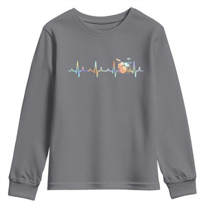Drums Heartbeat Youth Sweatshirt Drummer Percussionist Silhouette TS10 Charcoal Print Your Wear