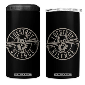 Funny Drummer 4 in 1 Can Cooler Tumbler Musician Gift Percussion Lover TS10 One Size: 16 oz Black Print Your Wear