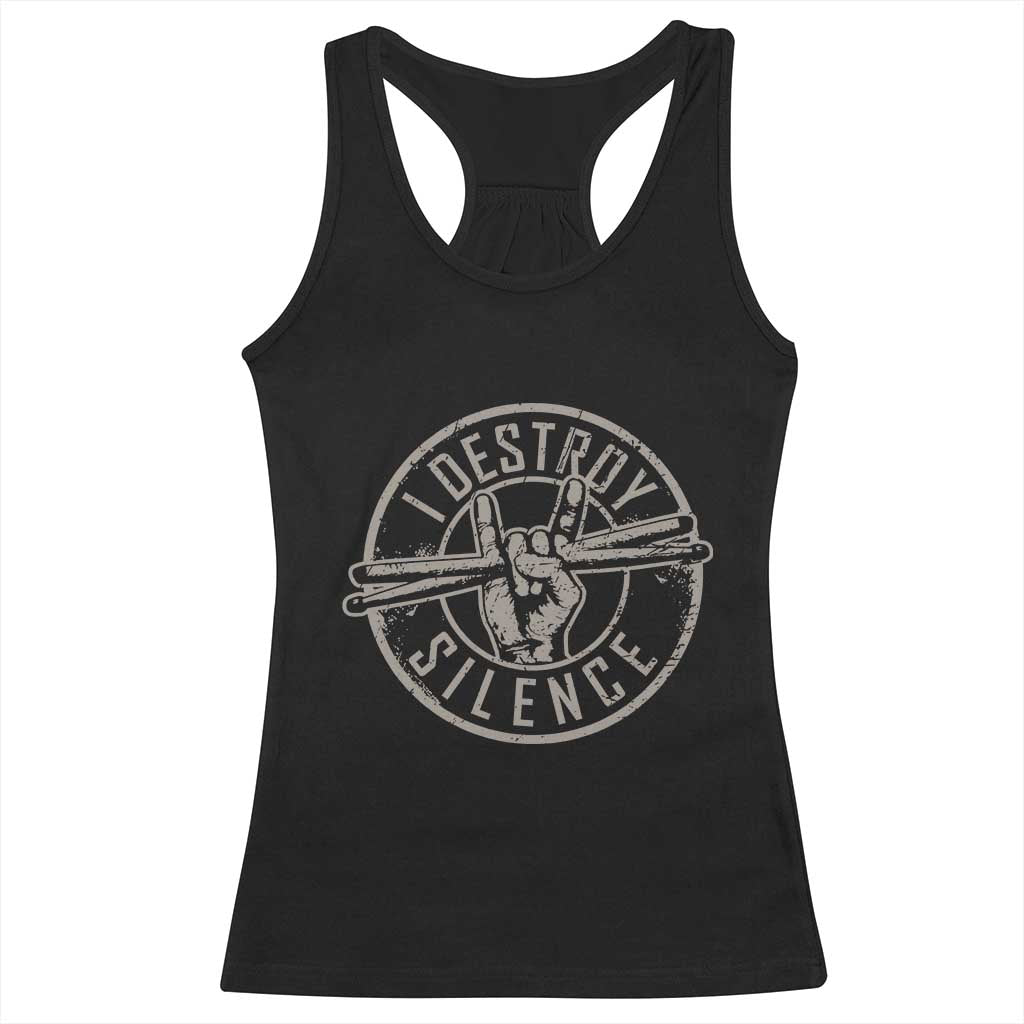 Funny Drummer Racerback Tank Top Musician Gift Percussion Lover TS10 Black Print Your Wear