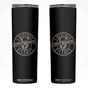 Funny Drummer Skinny Tumbler Musician Gift Percussion Lover TS10 Black Print Your Wear