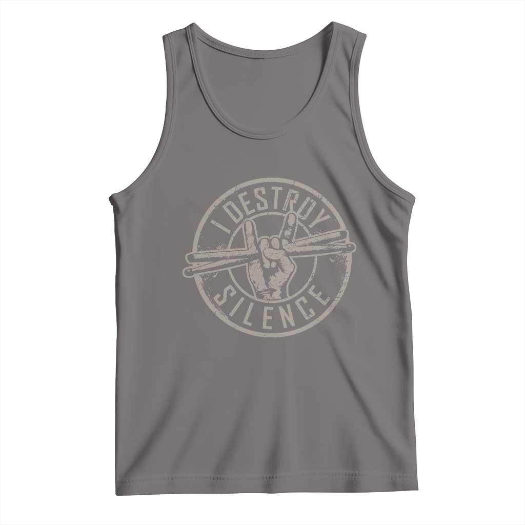 Funny Drummer Tank Top Musician Gift Percussion Lover TS10 Deep Heather Print Your Wear