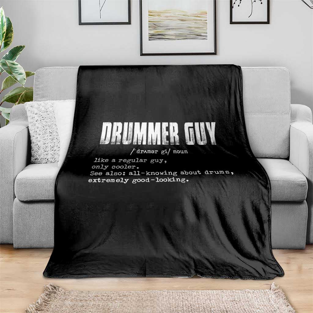 Funny Drummer Guy Throw Blanket Definition Vintage Drums Drumming TS10 Print Your Wear