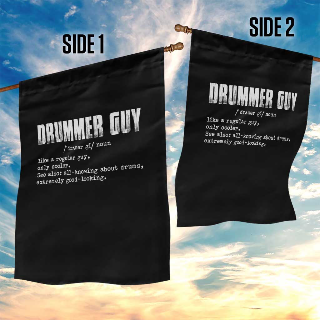 Funny Drummer Guy Garden Flag Definition Vintage Drums Drumming TS10 Print Your Wear