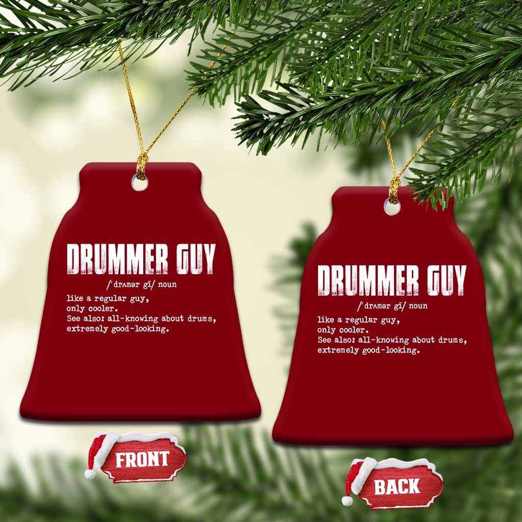 Funny Drummer Guy Ceramic Ornament Definition Vintage Drums Drumming TS10 Print Your Wear