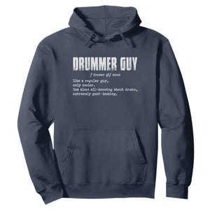 Funny Drummer Guy Hoodie Definition Vintage Drums Drumming TS10 Navy Print Your Wear