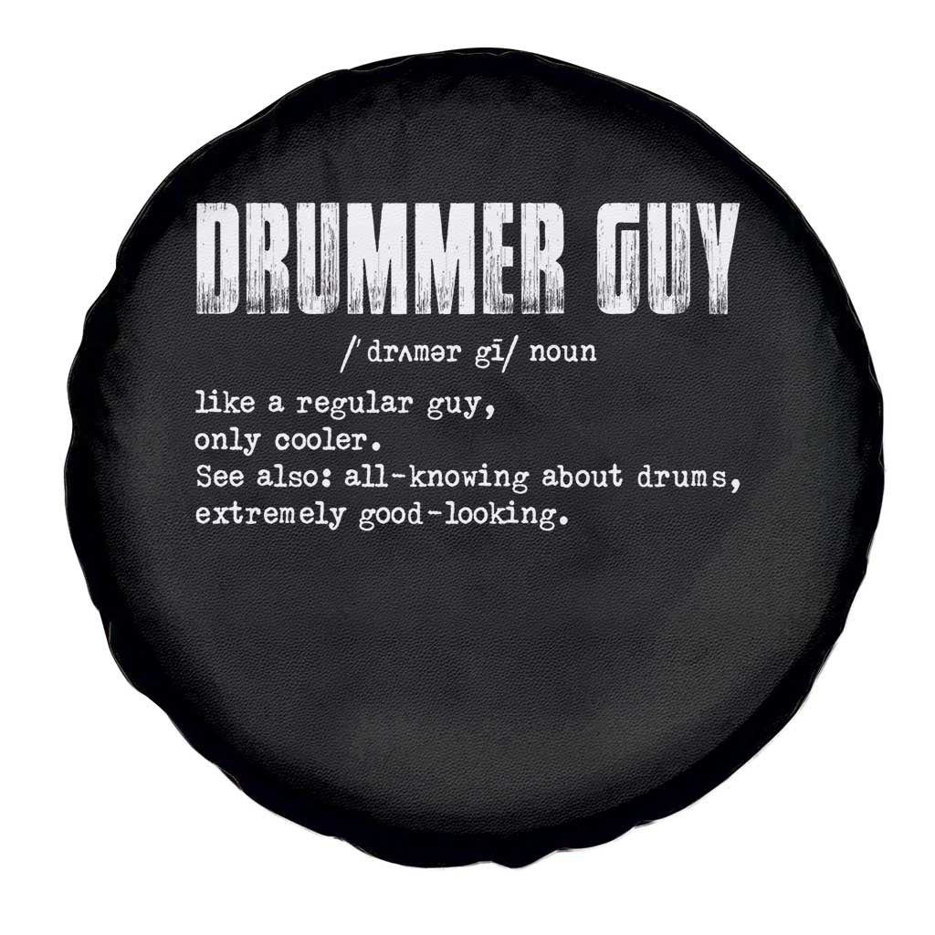 Funny Drummer Guy Spare Tire Cover Definition Vintage Drums Drumming TS10 Print Your Wear
