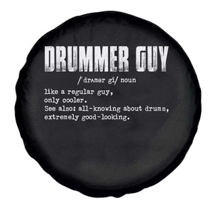 Funny Drummer Guy Spare Tire Cover Definition Vintage Drums Drumming TS10 Print Your Wear