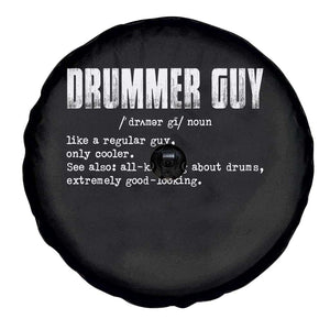 Funny Drummer Guy Spare Tire Cover Definition Vintage Drums Drumming TS10 Print Your Wear