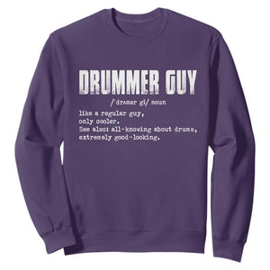 Funny Drummer Guy Sweatshirt Definition Vintage Drums Drumming TS10 Purple Print Your Wear