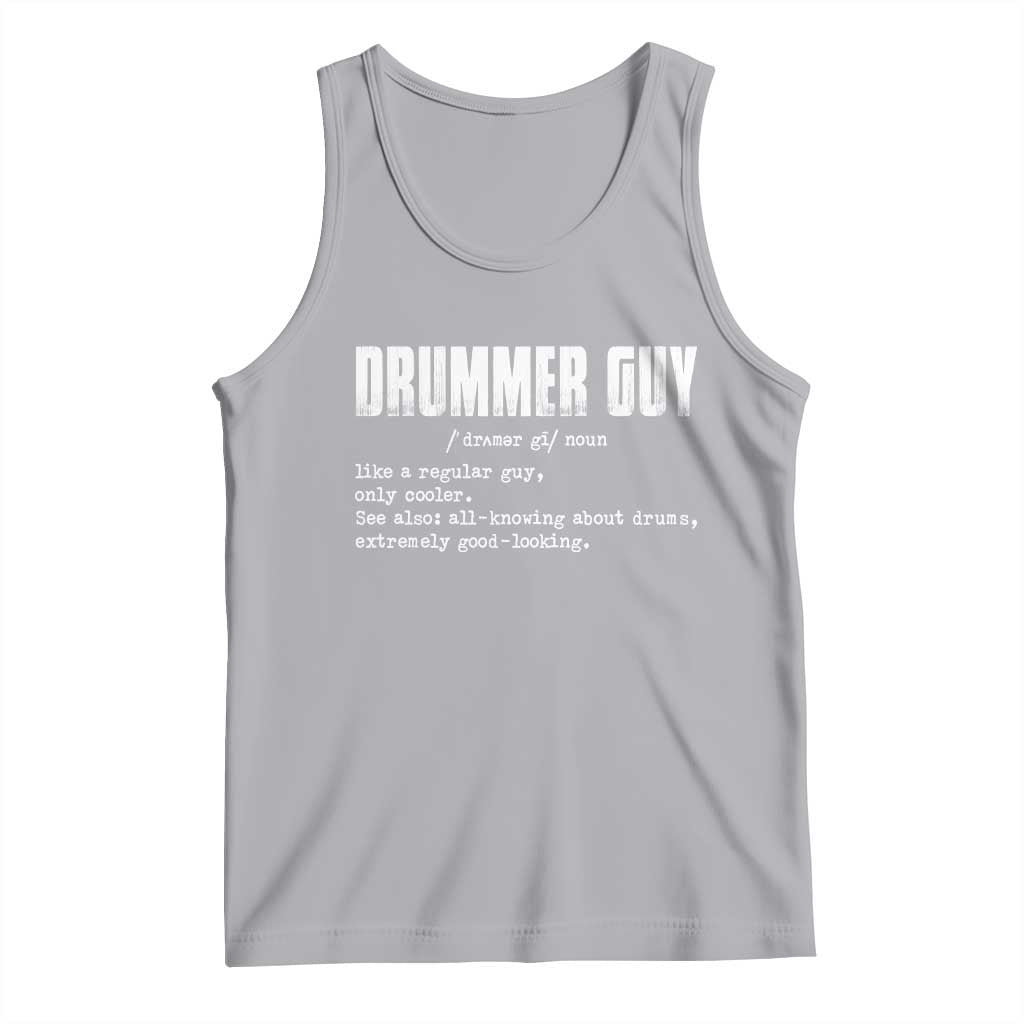 Funny Drummer Guy Tank Top Definition Vintage Drums Drumming TS10 Athletic Heather Print Your Wear