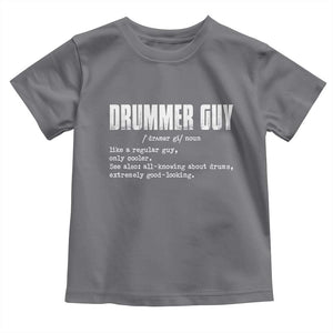 Funny Drummer Guy Toddler T Shirt Definition Vintage Drums Drumming TS10 Charcoal Print Your Wear