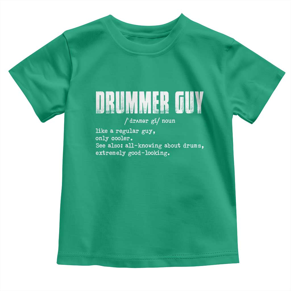 Funny Drummer Guy Toddler T Shirt Definition Vintage Drums Drumming TS10 Irish Green Print Your Wear