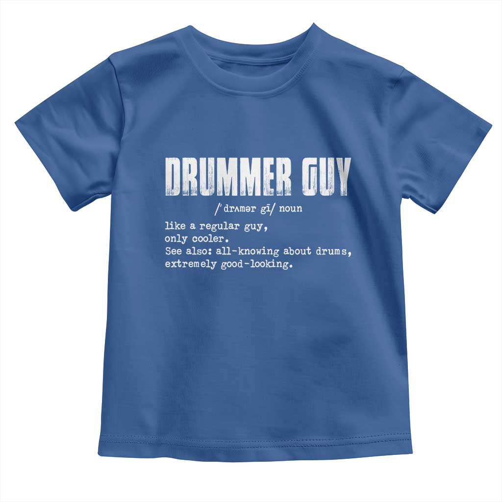 Funny Drummer Guy Toddler T Shirt Definition Vintage Drums Drumming TS10 Royal Blue Print Your Wear