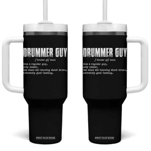 Funny Drummer Guy Tumbler With Handle Definition Vintage Drums Drumming TS10 One Size: 40 oz Black Print Your Wear