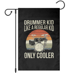 Funny Drummer Kid Garden Flag Like A Regular Kid But Cooler Boys Girls Kids TS10 Black Print Your Wear