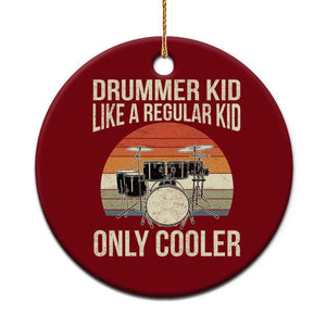 Funny Drummer Kid Ceramic Ornament Like A Regular Kid But Cooler Boys Girls Kids TS10 1pc Red Print Your Wear