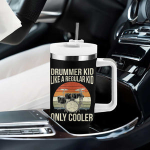 Funny Drummer Kid Tumbler With Handle Like A Regular Kid But Cooler Boys Girls Kids TS10 Print Your Wear