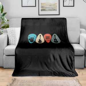 Guitar Pick Throw Blanket Retro Music Instrument TS10 Print Your Wear