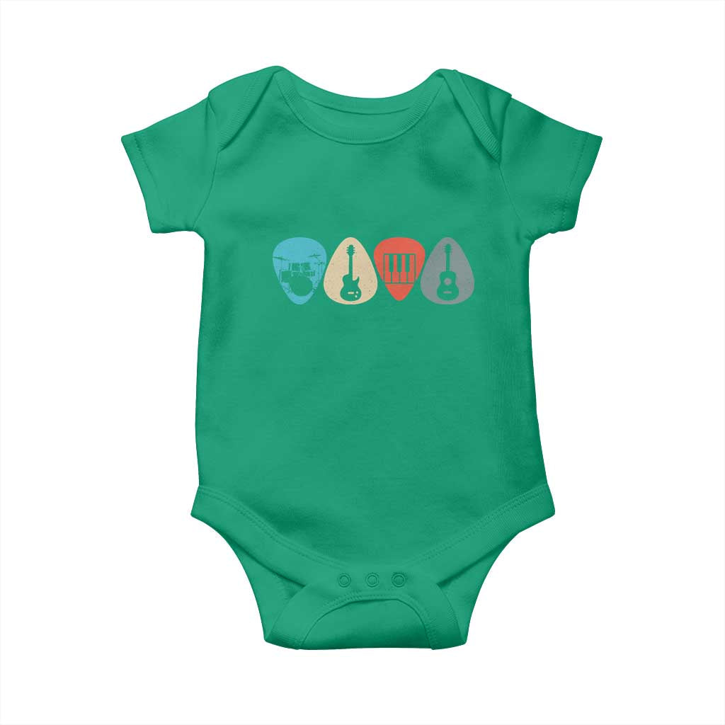Guitar Pick Baby Onesie Retro Music Instrument TS10 Irish Green Print Your Wear