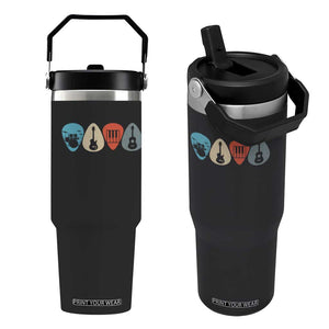 Guitar Pick Flip Straw Tumbler Retro Music Instrument TS10 One Size: 30 oz Black Print Your Wear